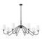 Z-Lite Gianna Chandelier, 8-Light, 60.25 In.W x 23.25 In.H, Matte Black/White 7509-8-60MB - alternate 5